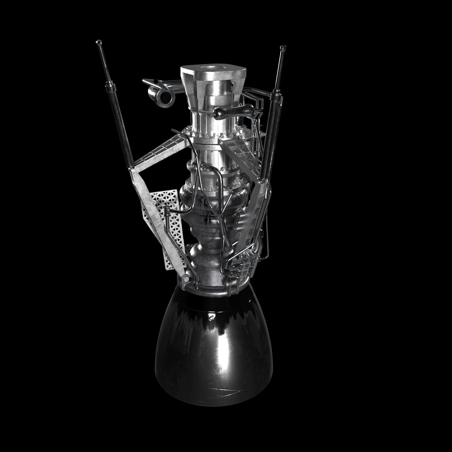 SpaceX Raptor Engine 3D model CGTrader