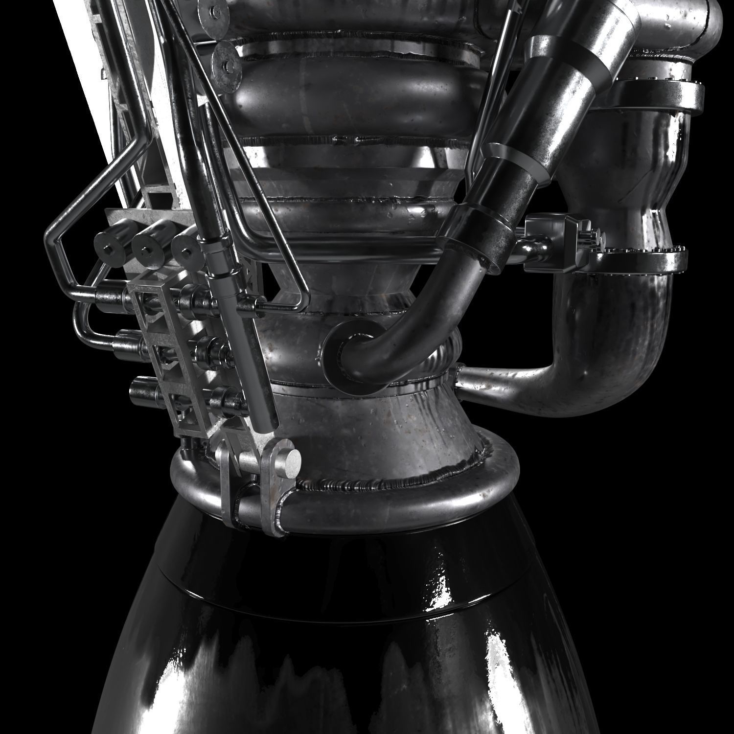 SpaceX Raptor Engine 3D model CGTrader