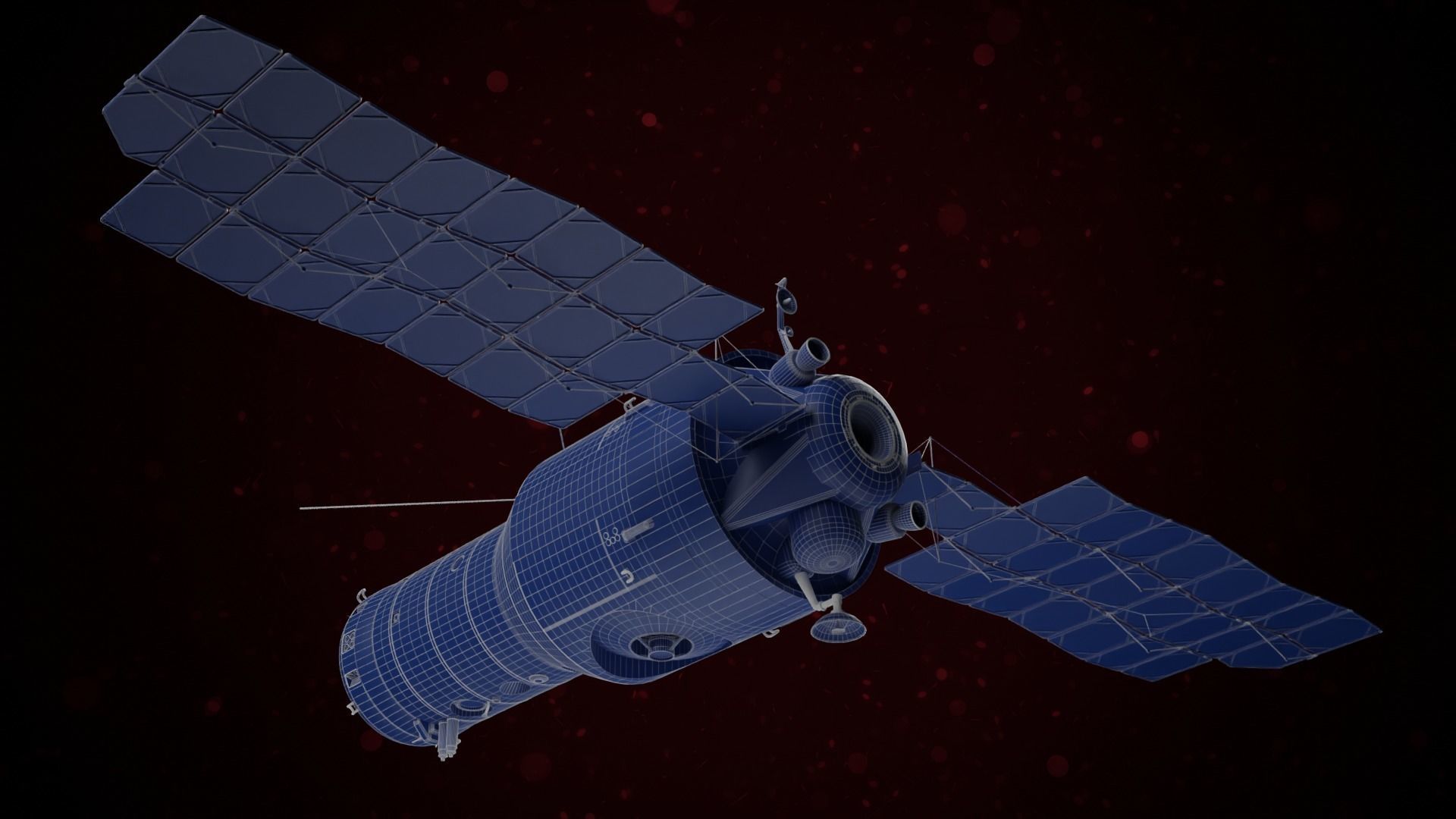 Almaz Military Salyut Space Station 3D model | CGTrader