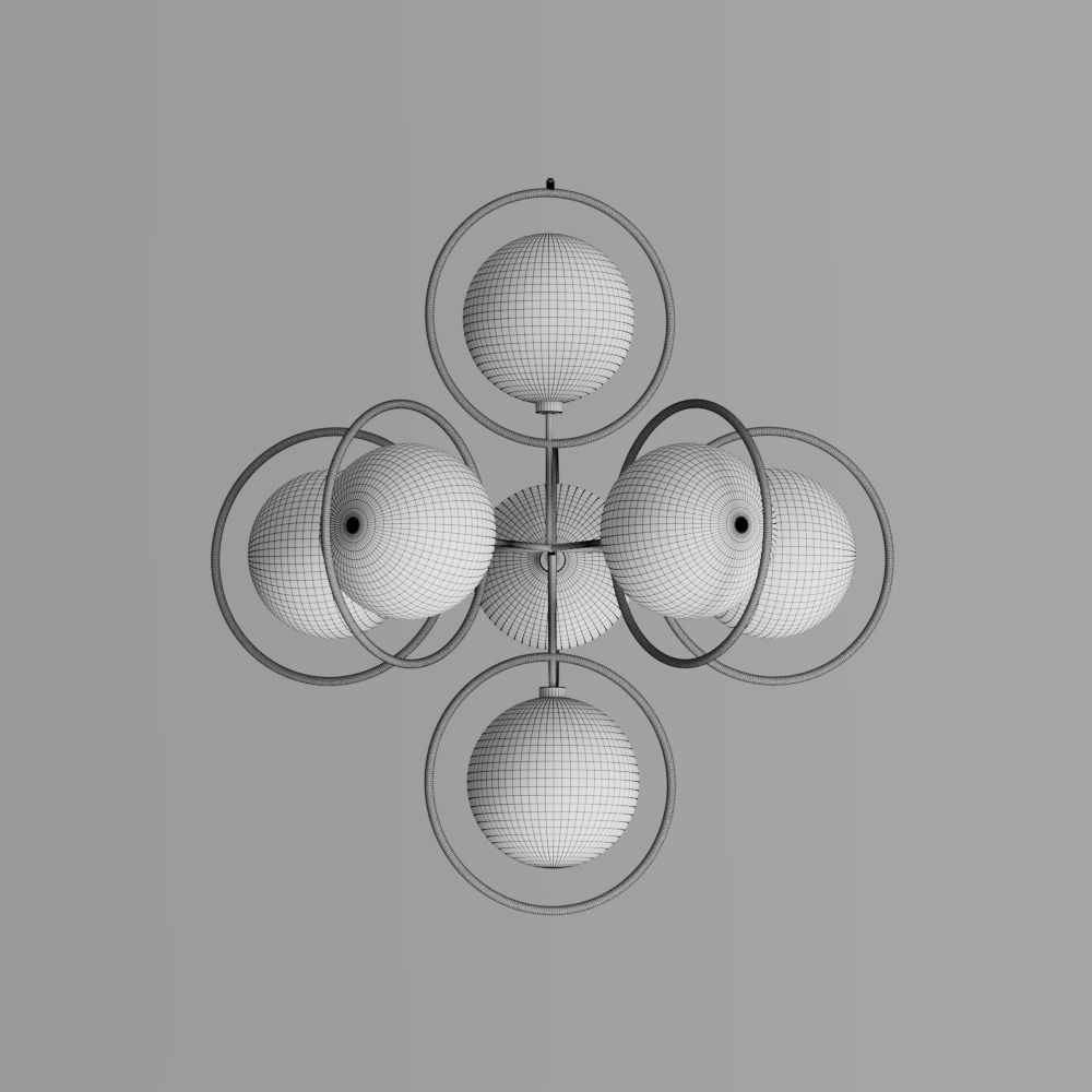 Hanging chandelier Alfa 3D model CGTrader