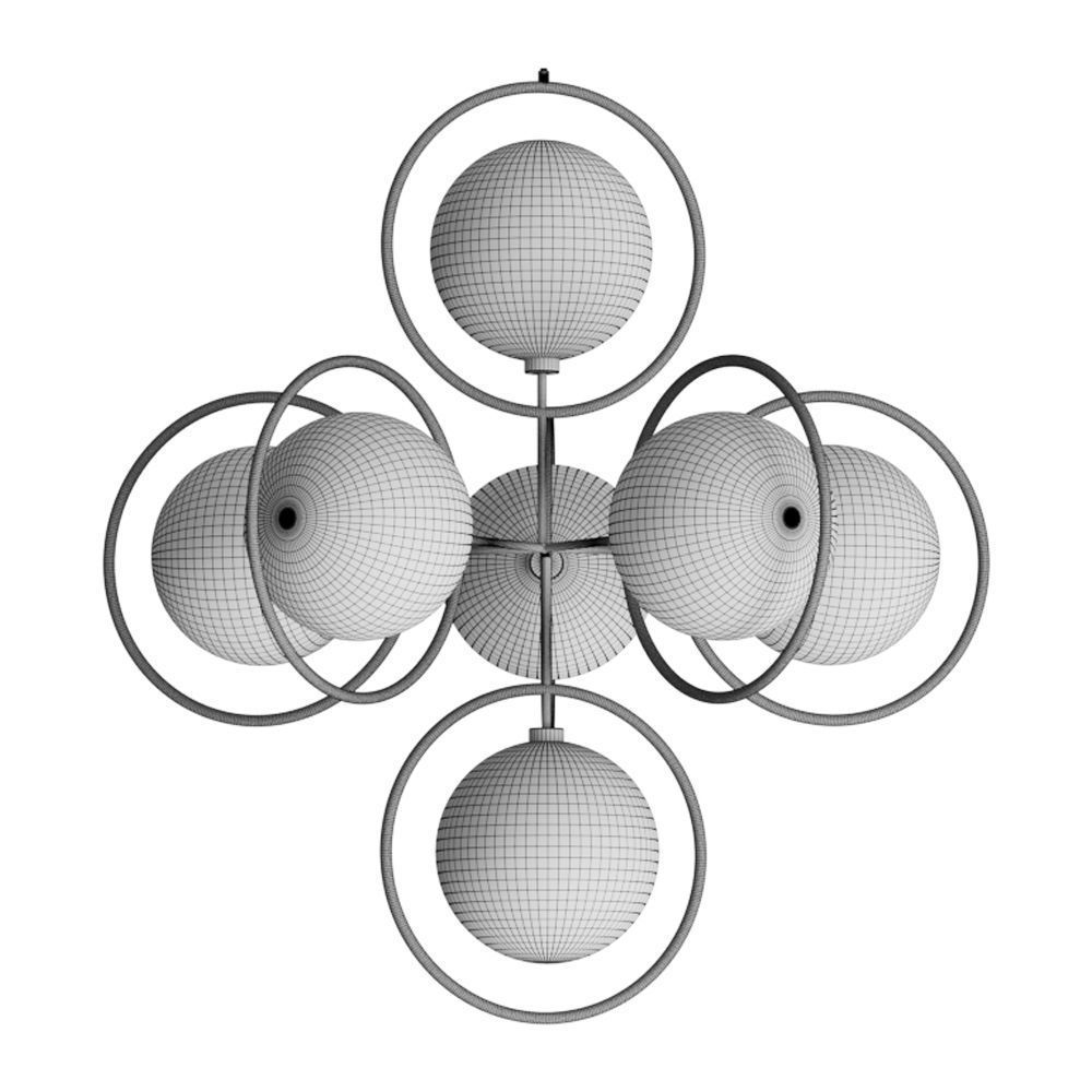 Hanging chandelier Alfa 3D model CGTrader