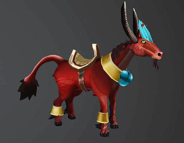 HandPainted Horse Mount Character 3D model CGTrader