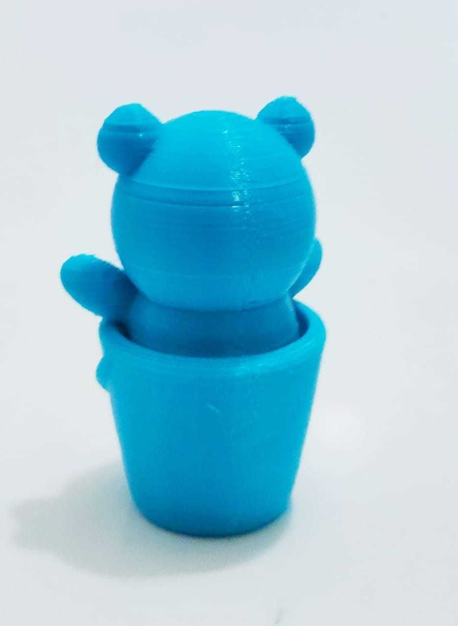 Panda Bucket 3D model 3D printable CGTrader