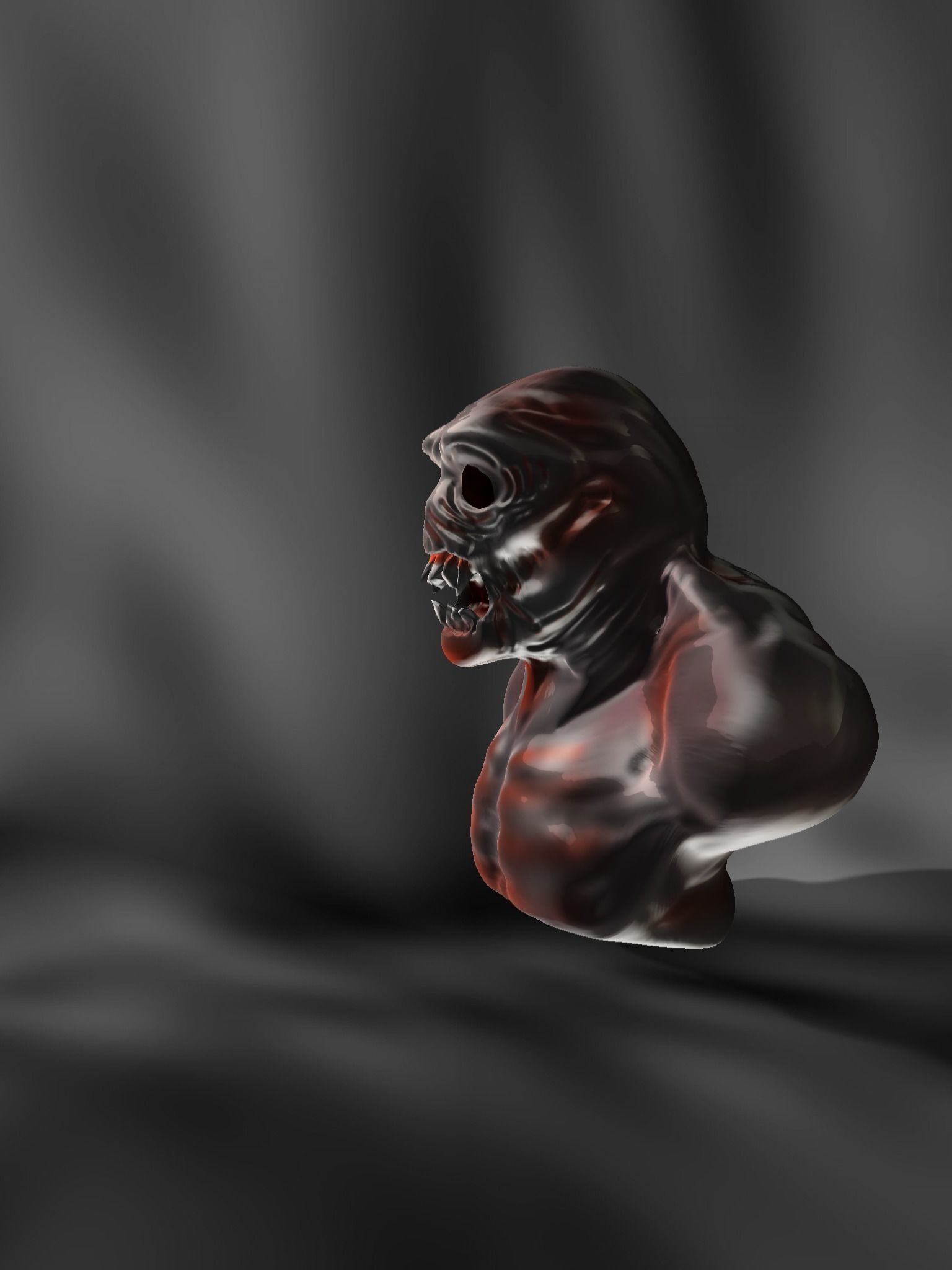 Alien Head Bust 3D asset CGTrader