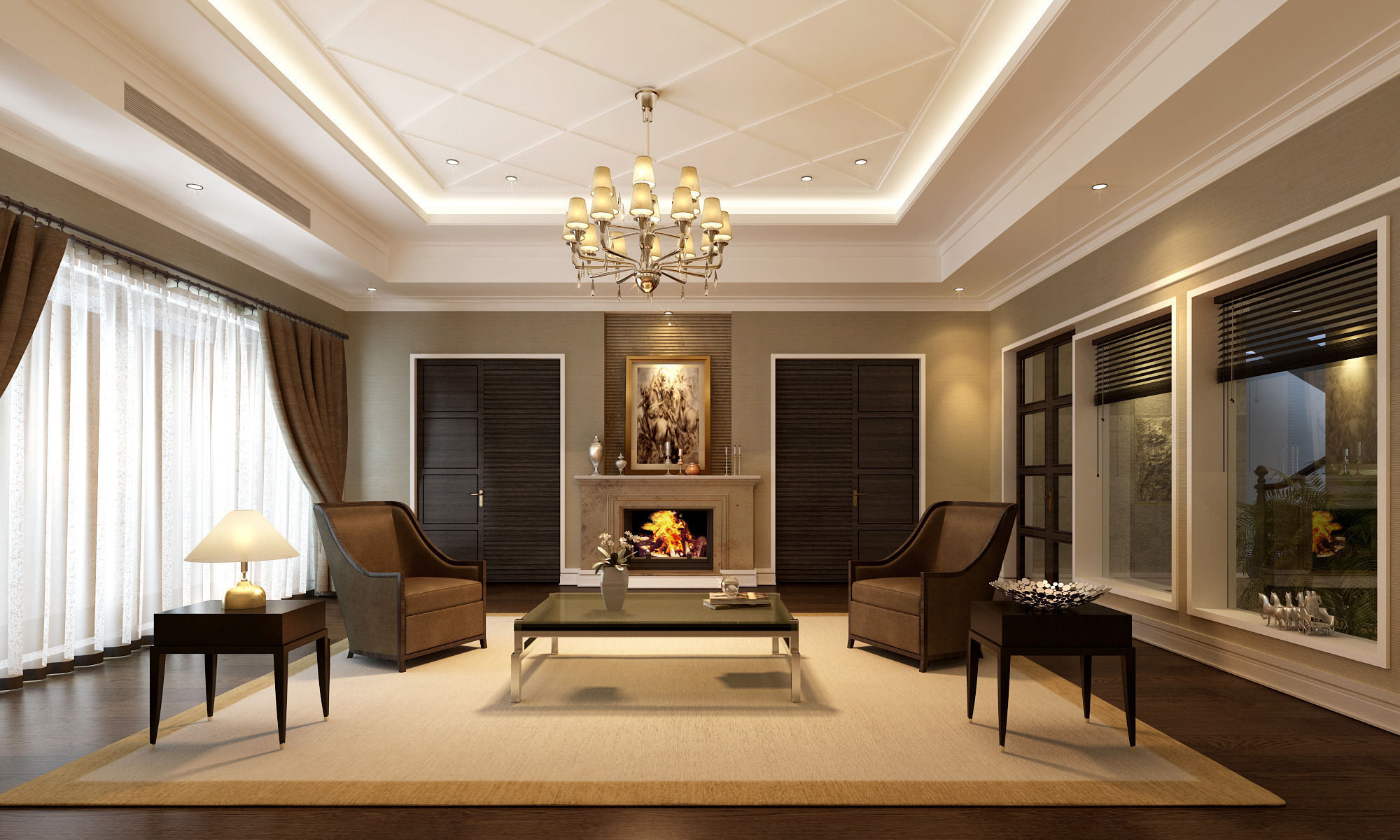 3D Interior Classic Living Room CGTrader