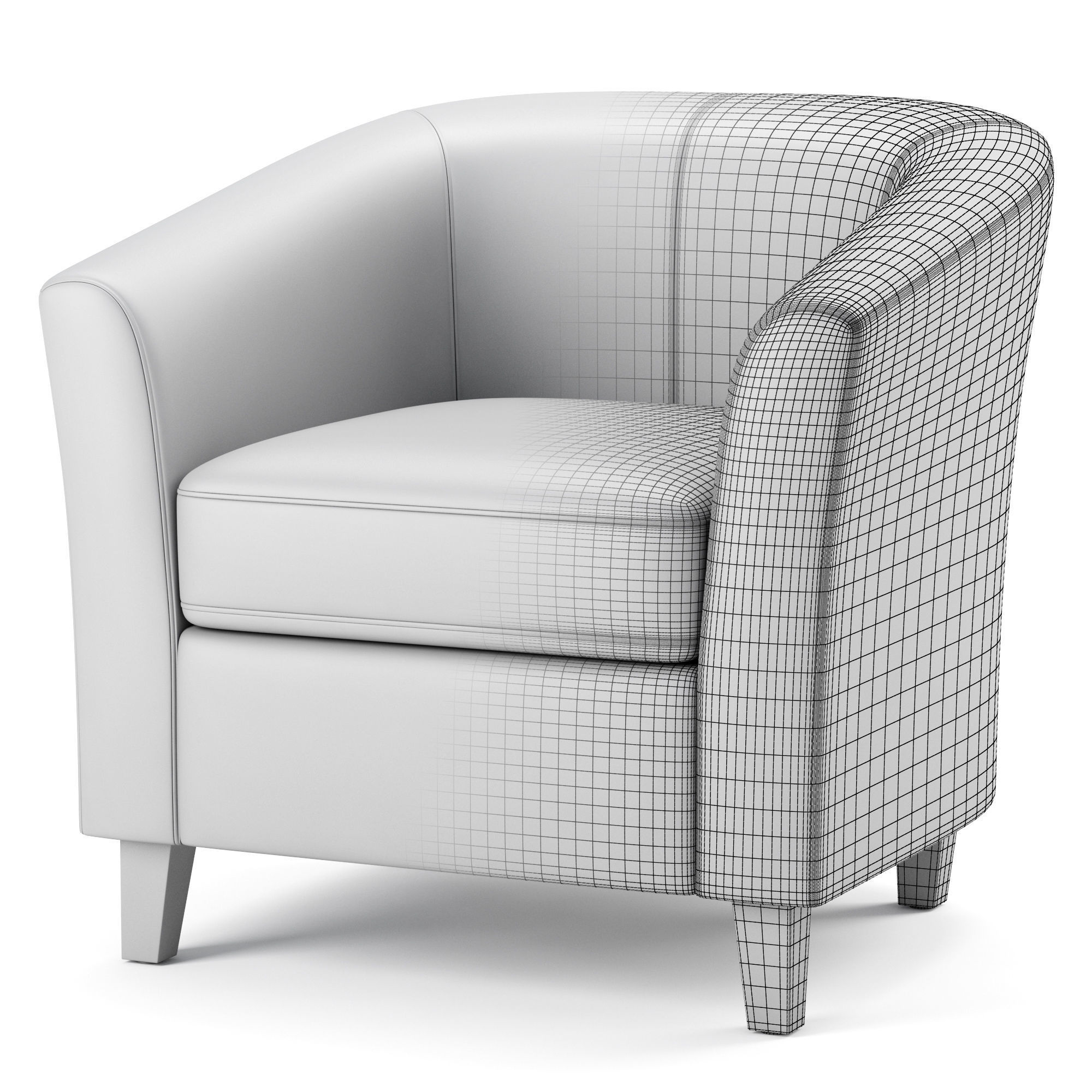 Preston Fabric Club Chair Christopher Knight Home 3D model CGTrader