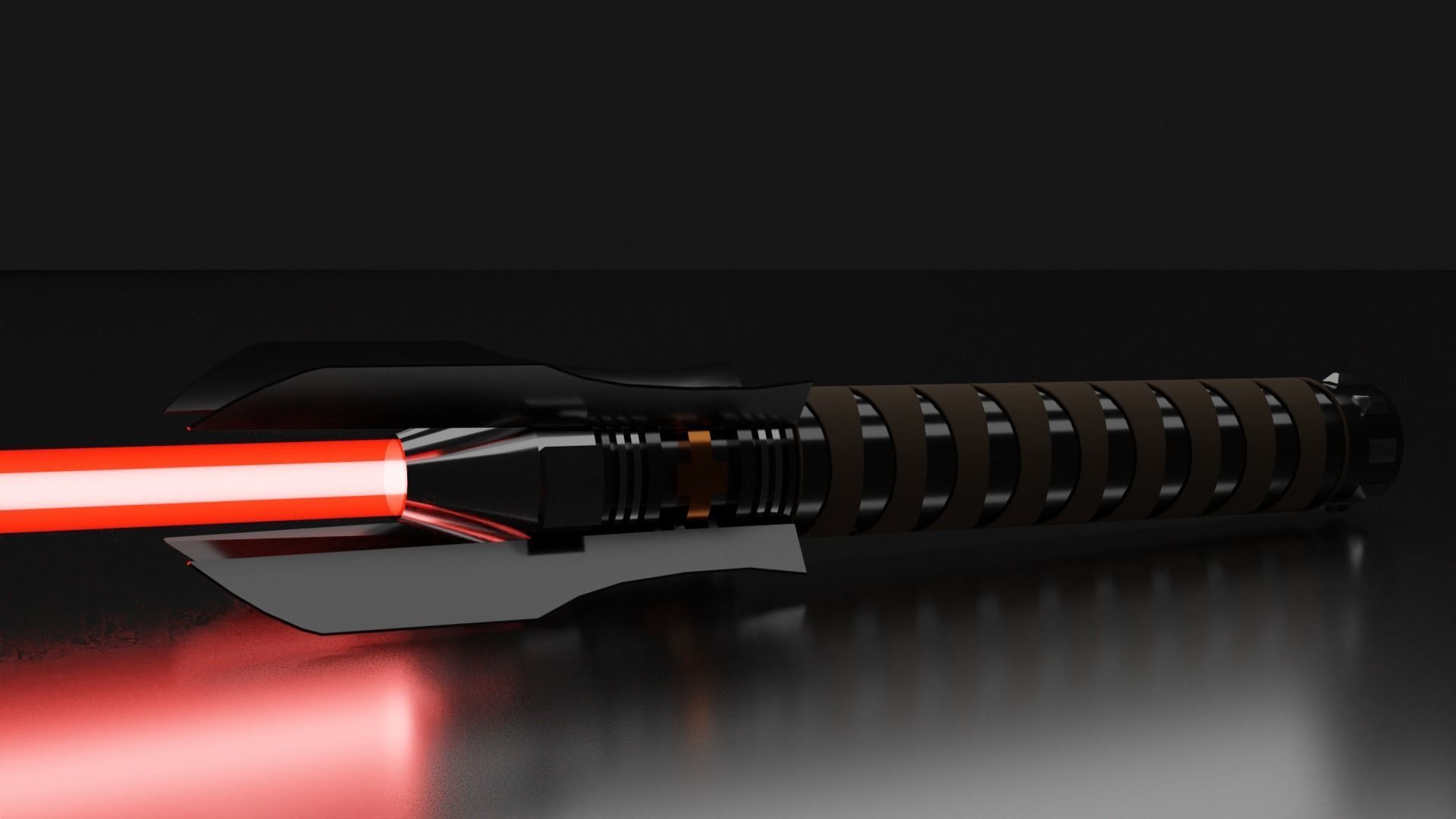 Lightsaber with guard 3D model CGTrader