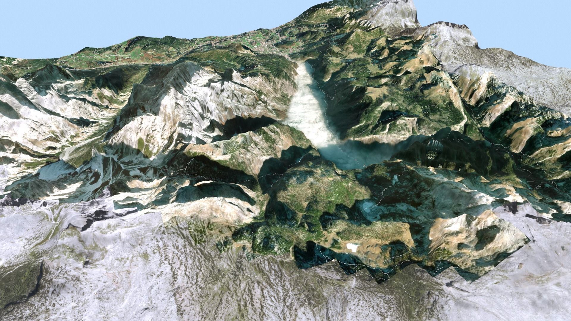 Mountain landscape Alps Switzerland 3D model CGTrader