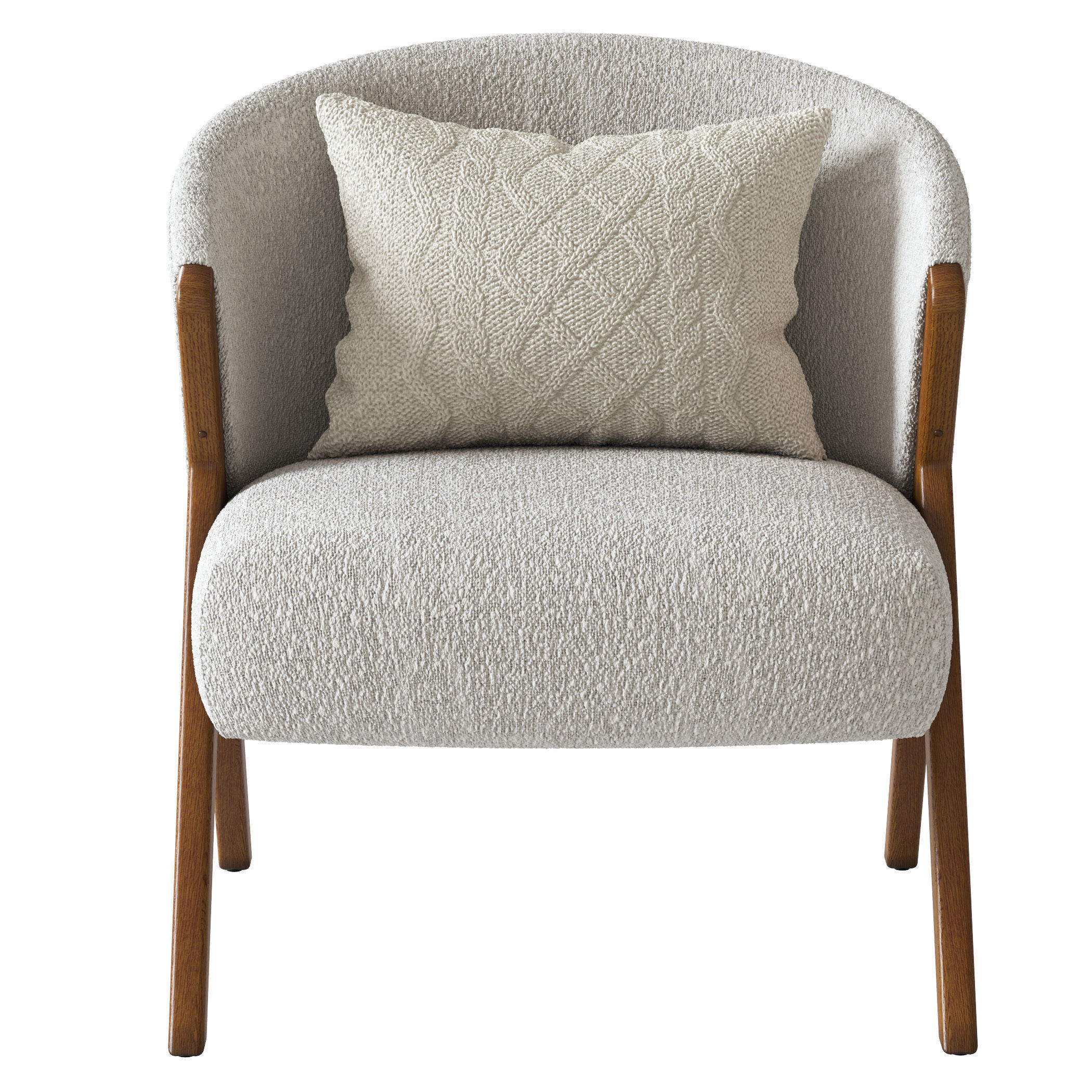 UPHOLSTERED BOUCLE ARMCHAIR ZARA HOME 3D model CGTrader