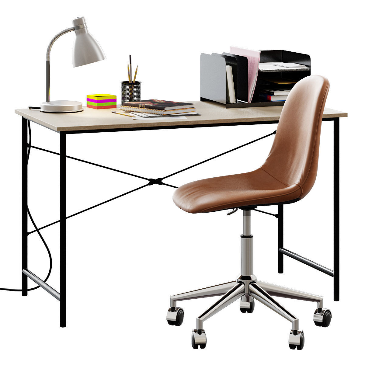 Jysk Jonstrup Chair and Table 3D model CGTrader