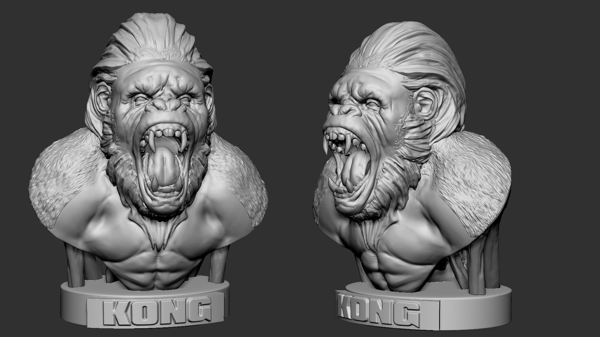 Kong Bust 3D model 3D printable STL