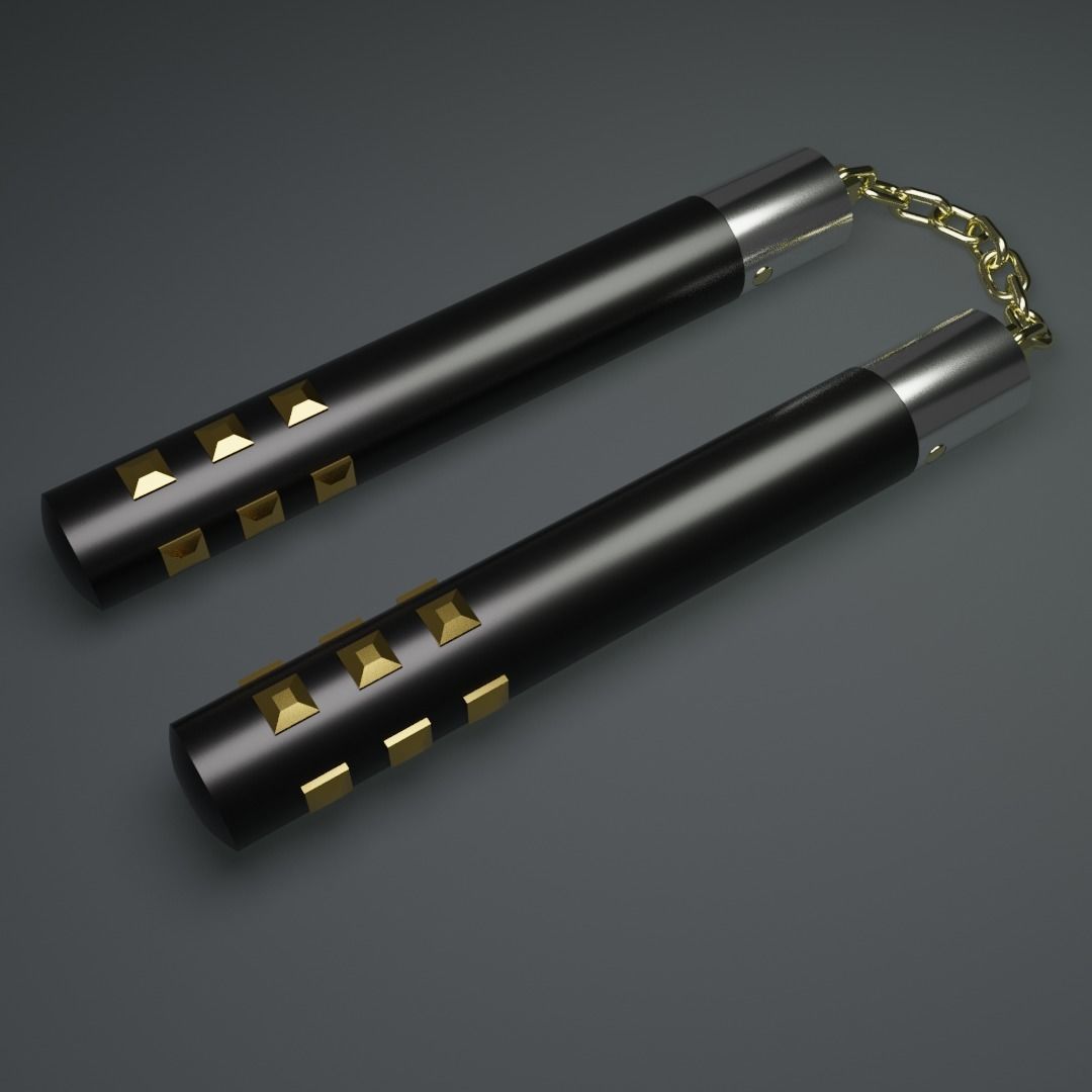 3D Nunchucks CGTrader