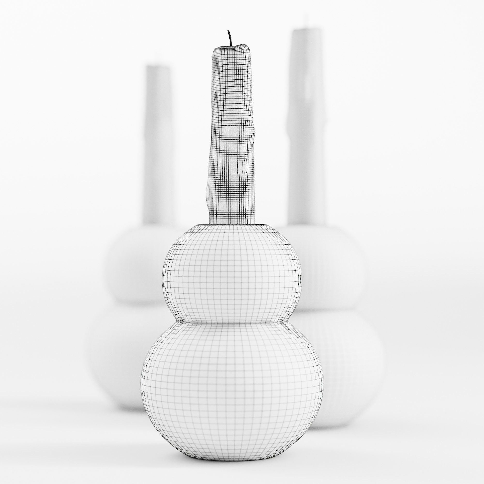 Paddywax Glass Taper Candle Holder 3D model CGTrader