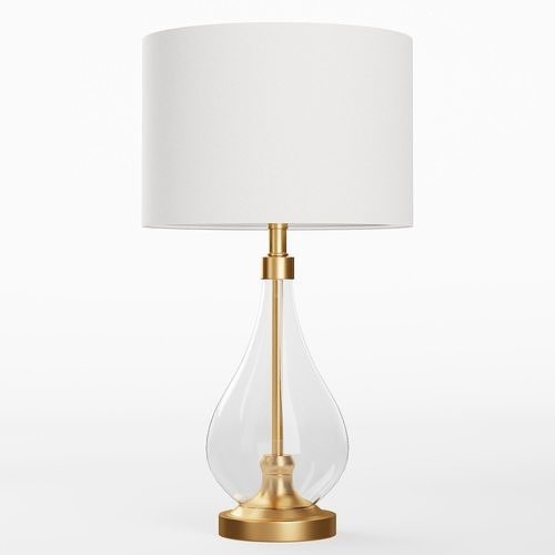 zara lamp with glass bottom 3D model CGTrader