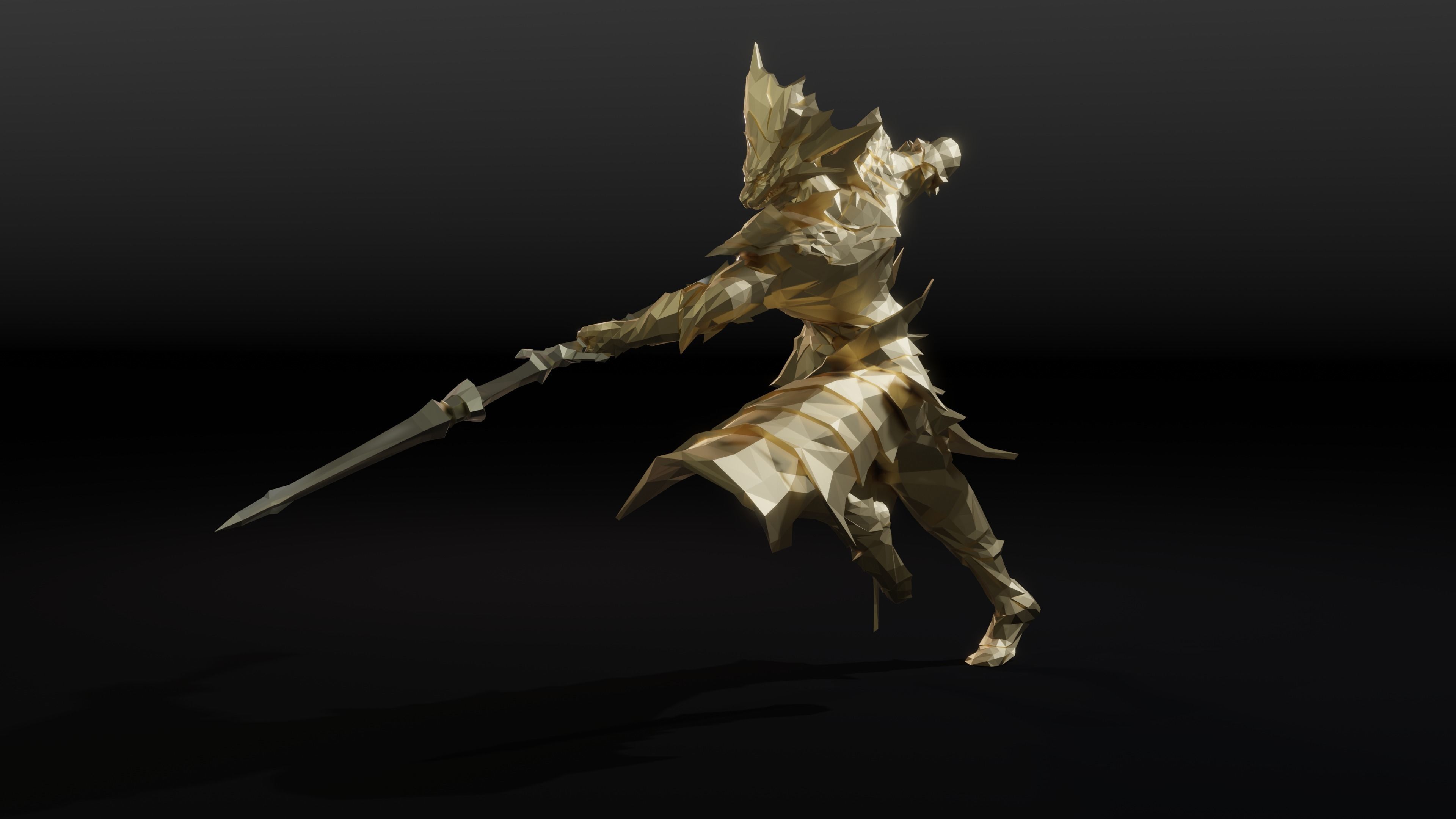 Ornstein - Dark Souls printable figurine 3D model 3D printable | CGTrader