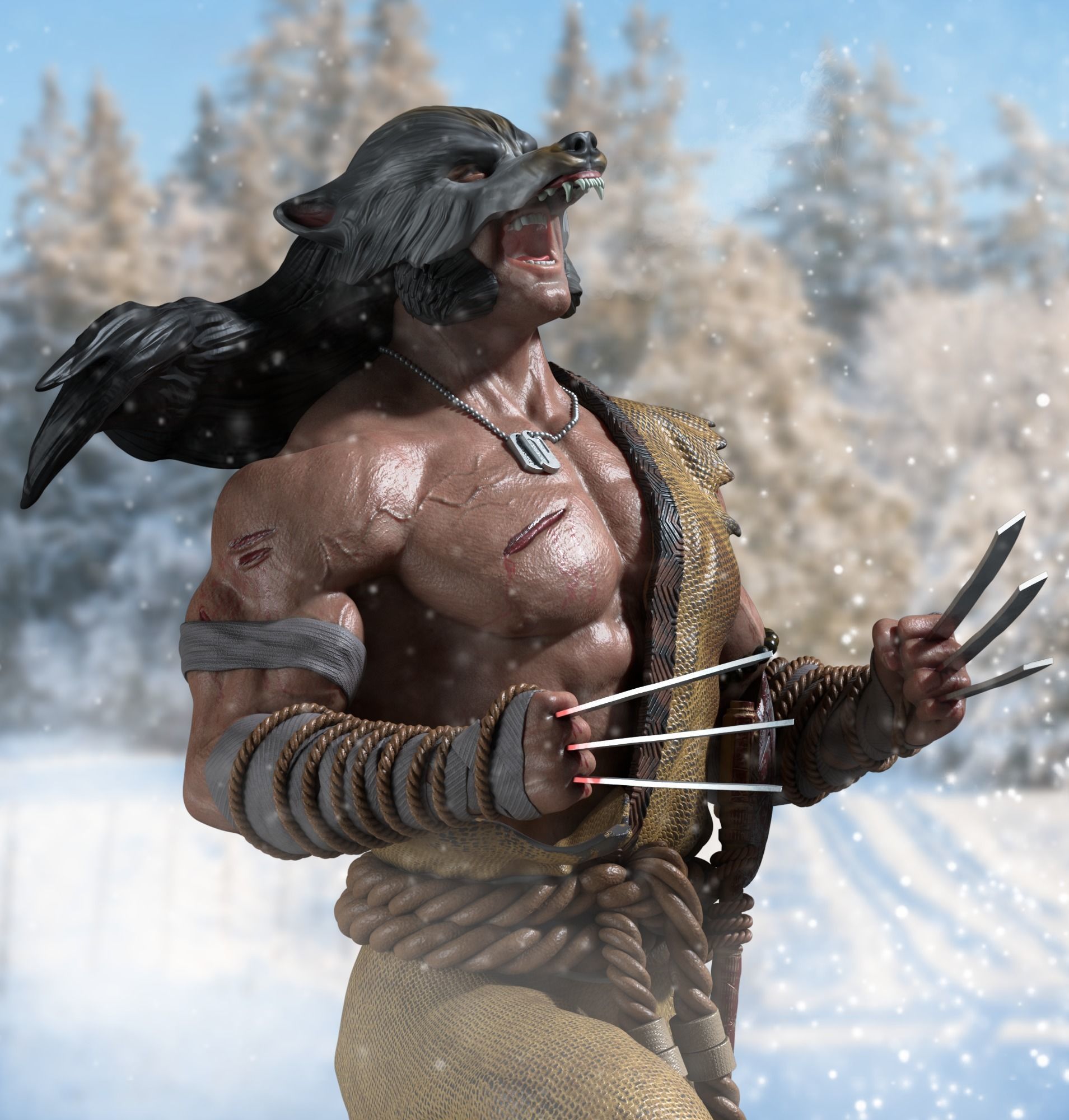 Wolverine 3D Print 3D model 3D printable CGTrader