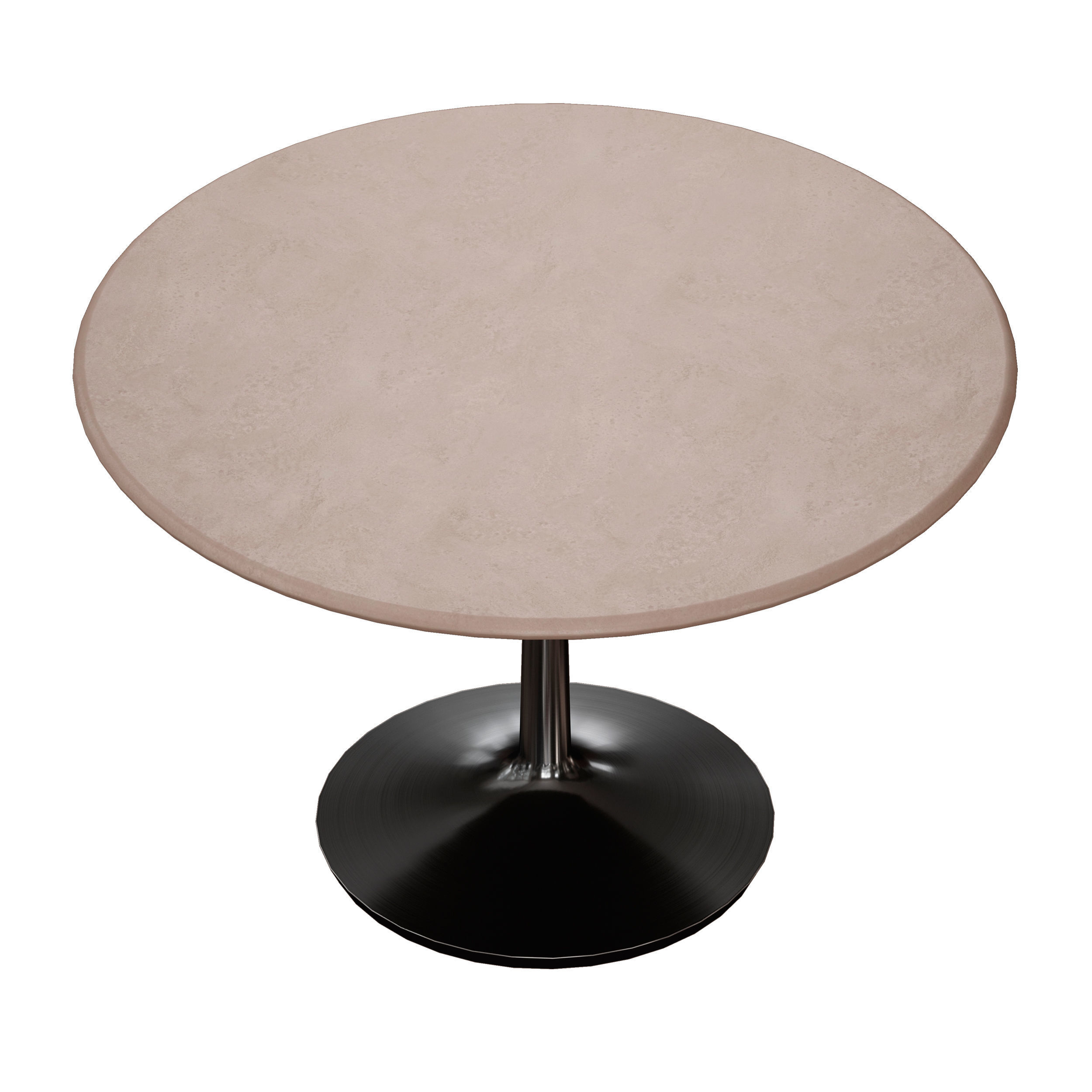 Nero 48 Concrete Dining Table with Matte Black Base 3D model CGTrader