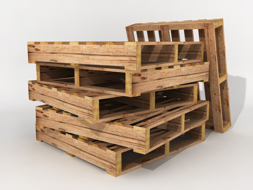 3d asset pallets boxes