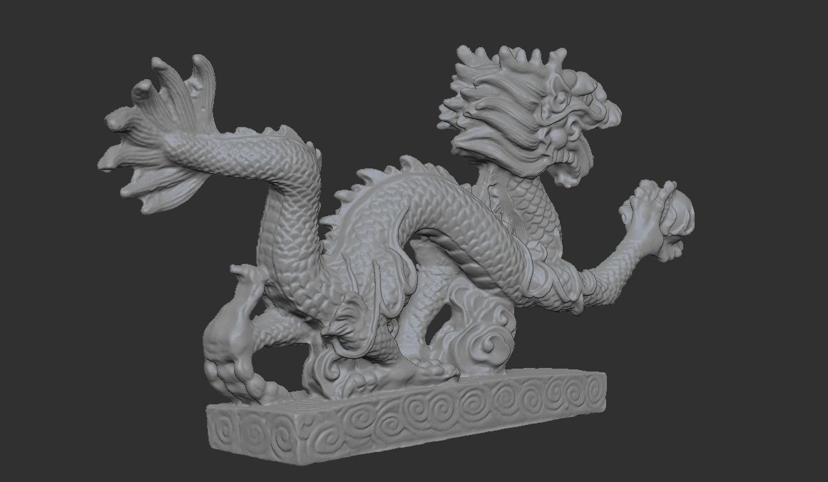 Chinese Dragon 3D model 3D printable CGTrader