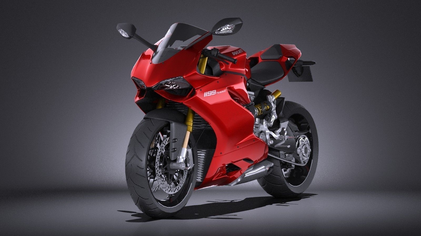 HQ LowPoly Ducati 1199 Panigale 2012