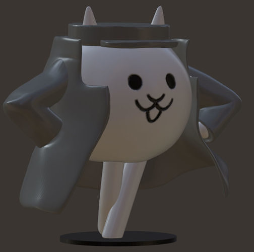 Delinquent Cat The Battle Cats 3D model 3D printable CGTrader
