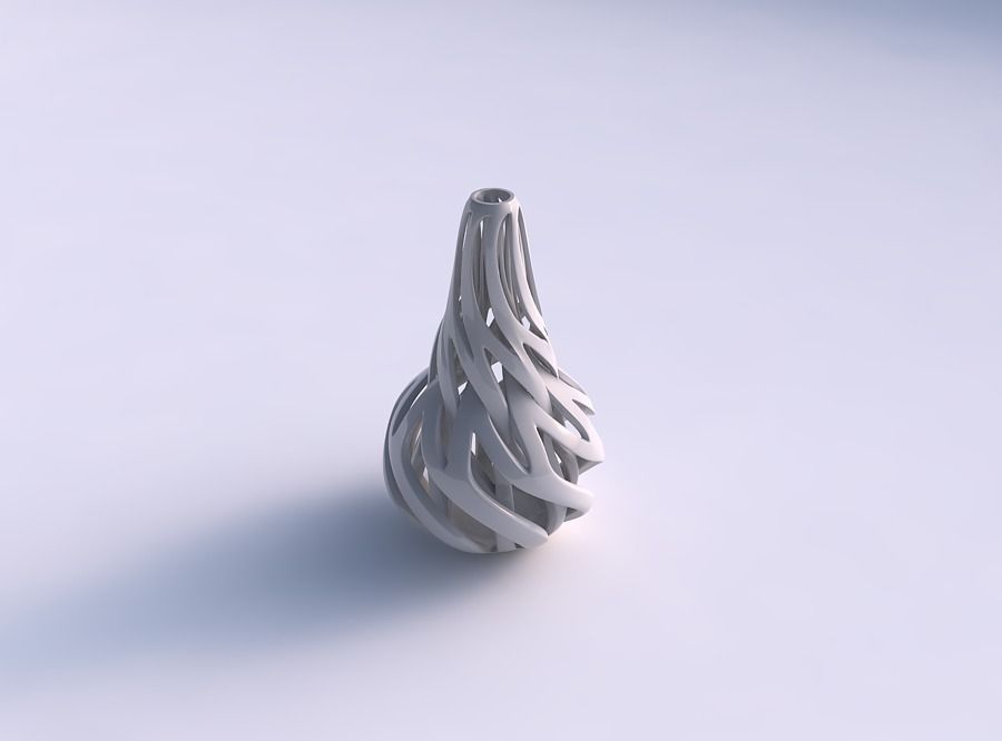 Vase twist taper slim with intertwining lines tapered 2