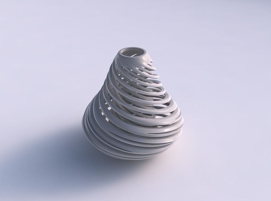 Vase taper with twisted inner and outer lines very twisted an...