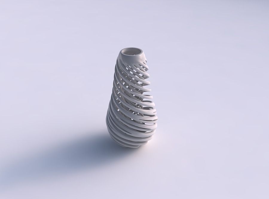 Vase taper with twisted inner and outer lines very twisted an...