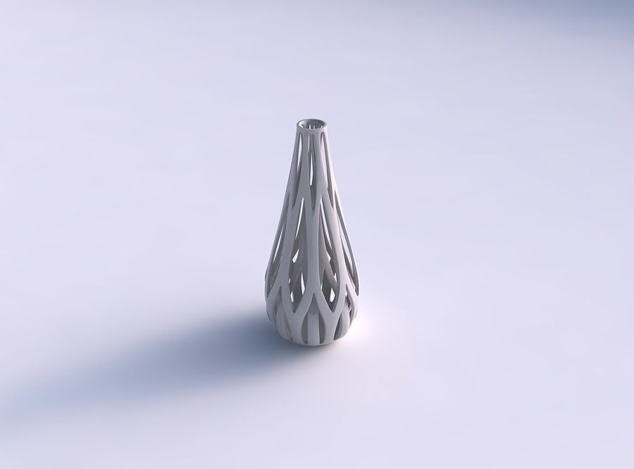 Vase taper drop shape with inner and outer lines tapered
