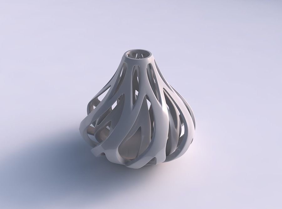 Vase taper 2 with twisted inner and outer lines tapered 2