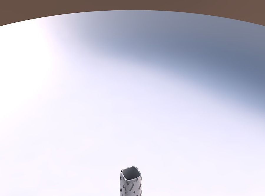 Vase quadratic tall with cavities 3D print model