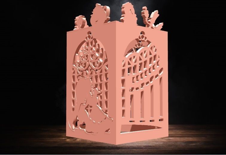 Beauty and Beast Lantern for led candle