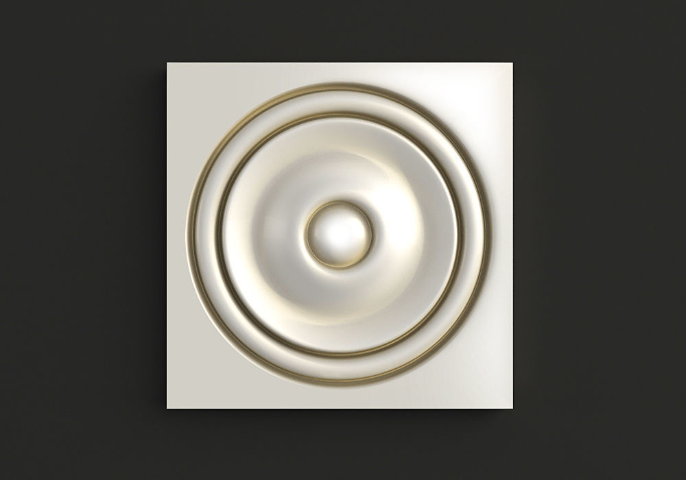 Round carved rosette