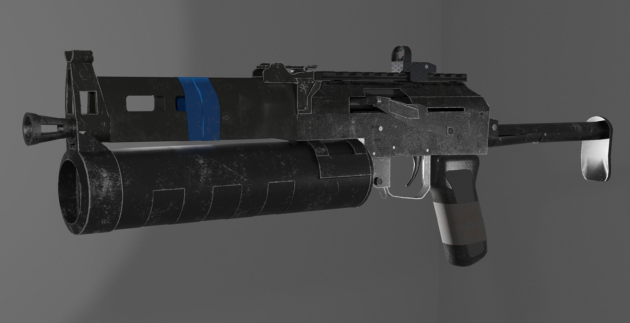 Bison Gun Spring 3D model Bison submachine gun VR / AR / low-poly | CGTrader