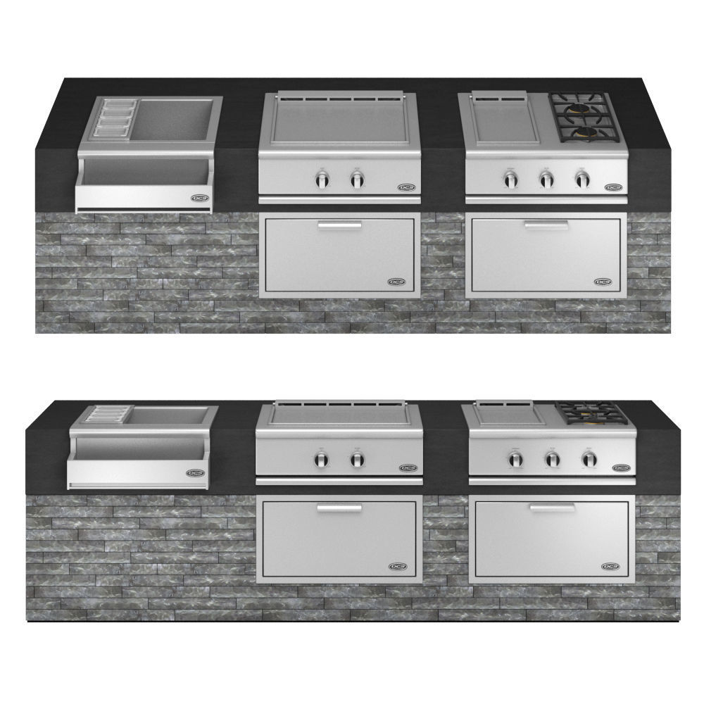 dcs grill series 9 side burners set 2 3D model CGTrader