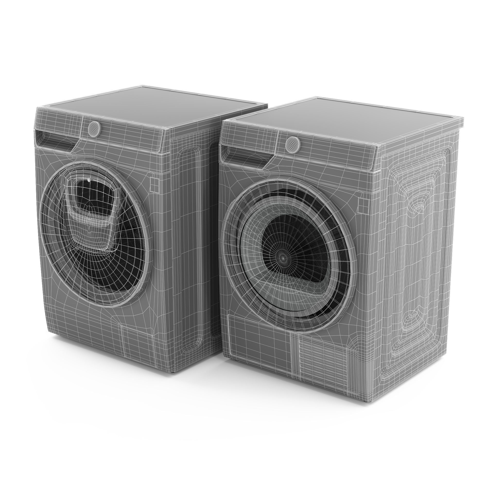 Washing machine and dryer Samsung 3D model CGTrader