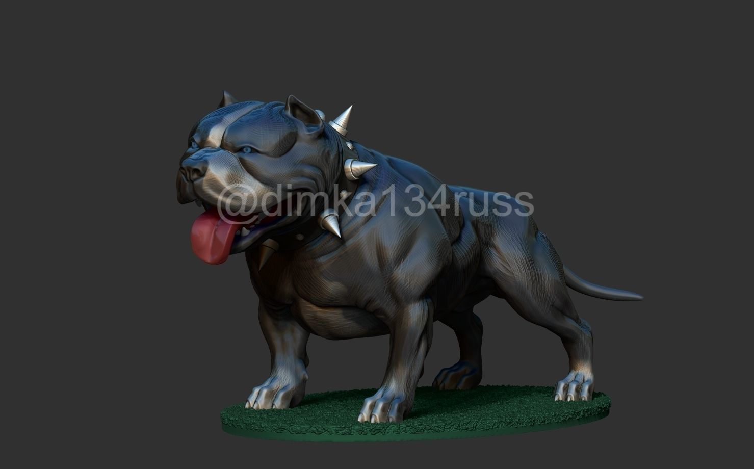 pit bull 3D model 3D printable | CGTrader