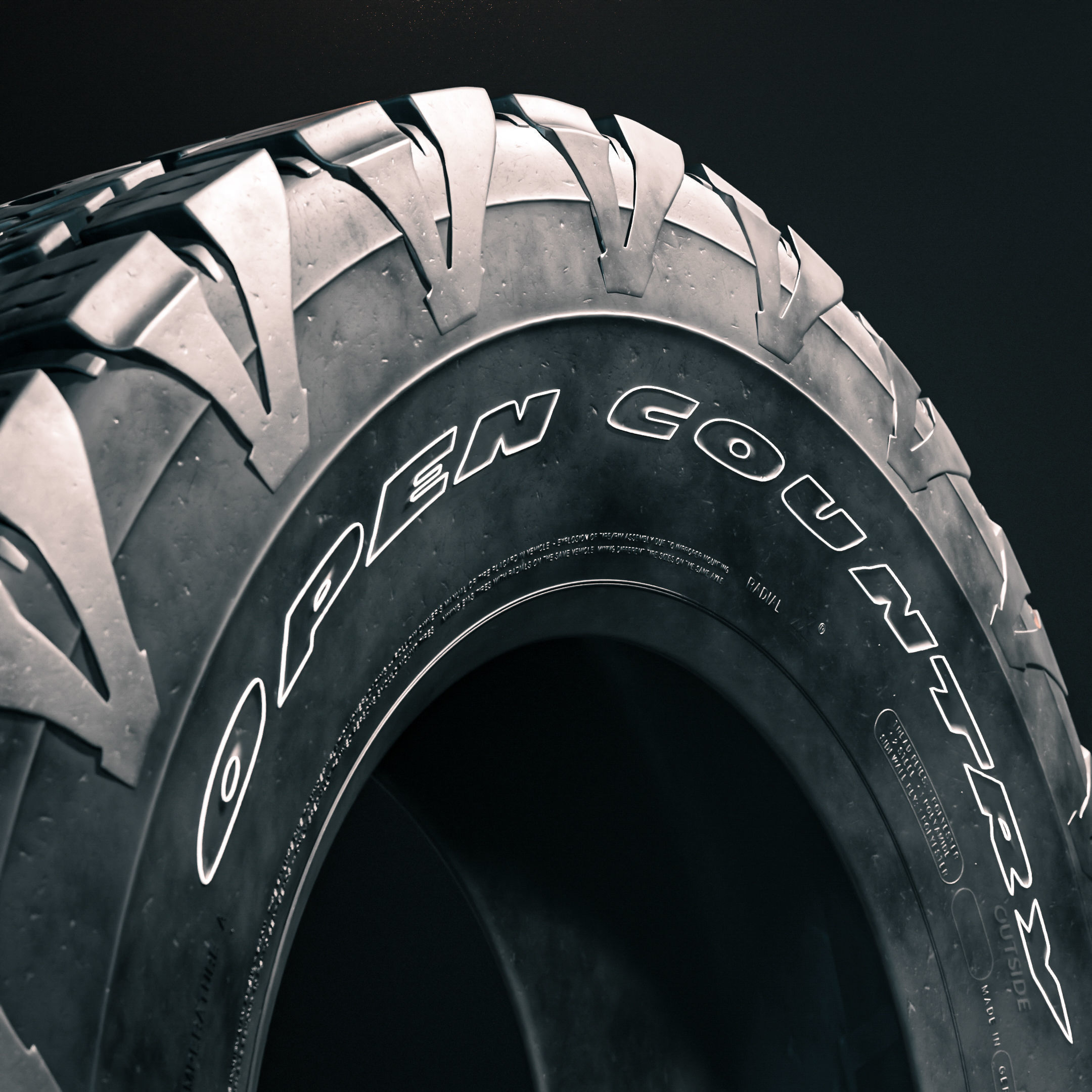Toyo All Terrain off road tire 3D model CGTrader