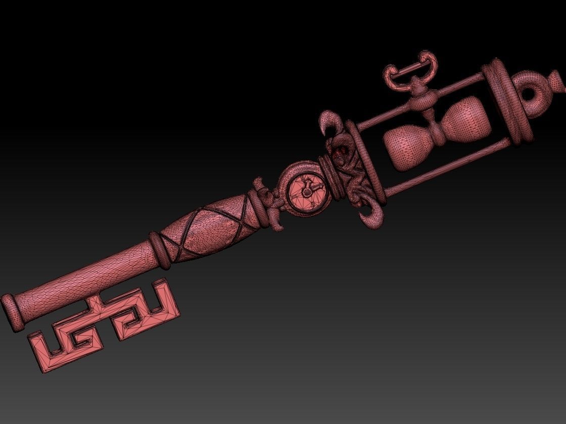 Locke and Key Timeshift key 3D model 3D printable CGTrader