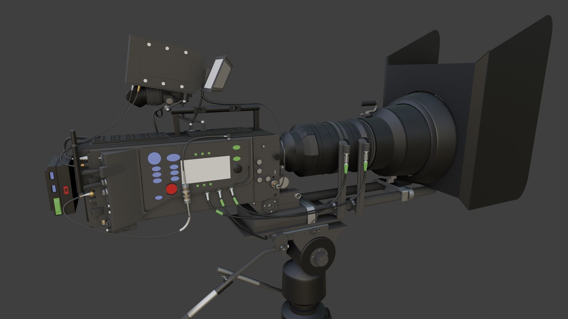 Professional Movie Camera 3D model CGTrader