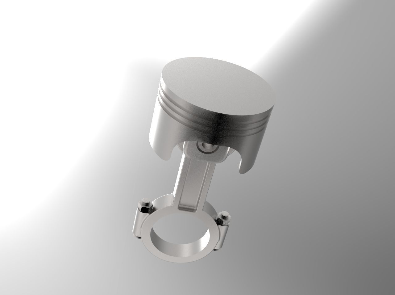Piston connecting rod 3D model CGTrader