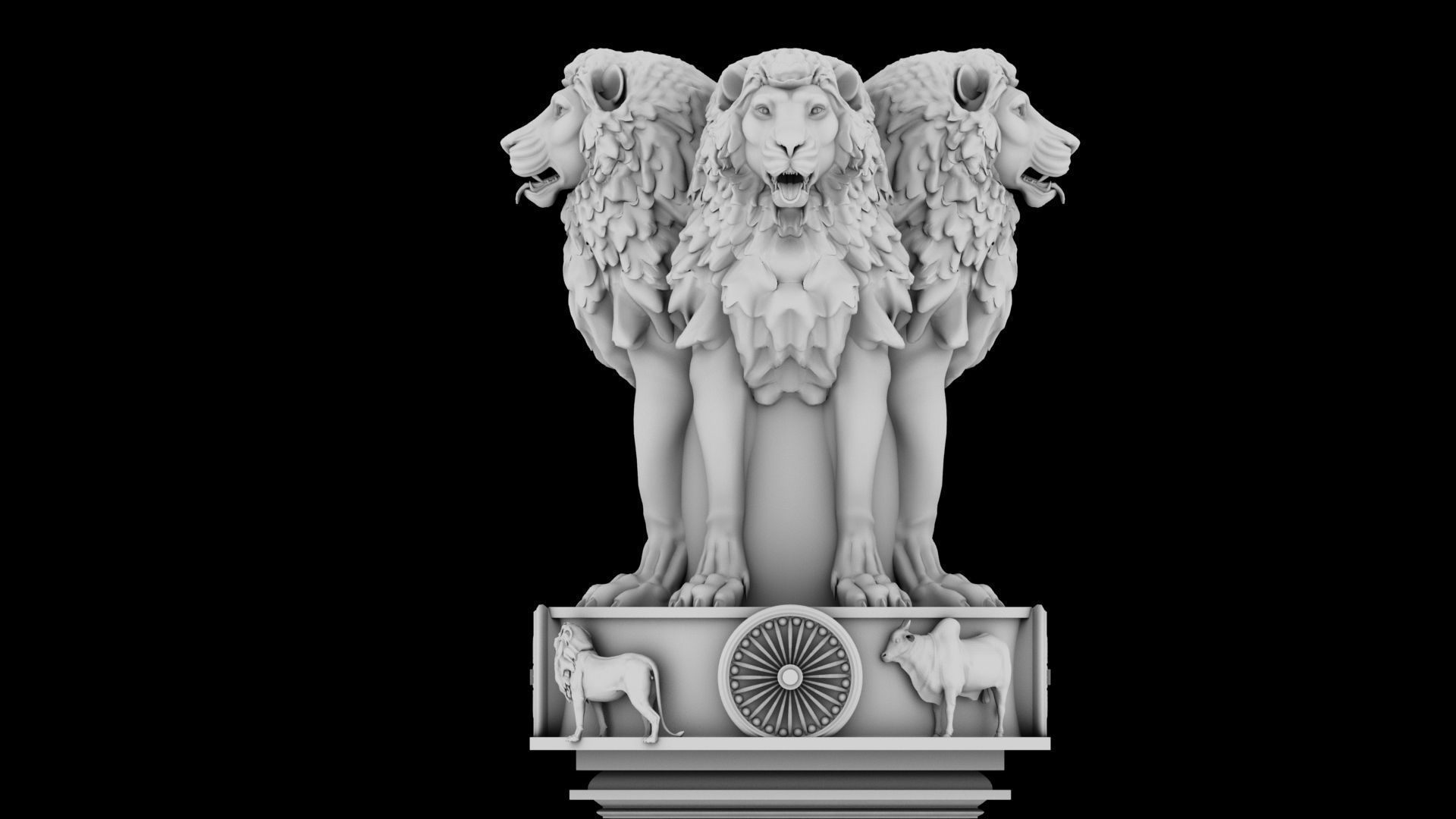 Ashoka chakra Emblem 3D model CGTrader