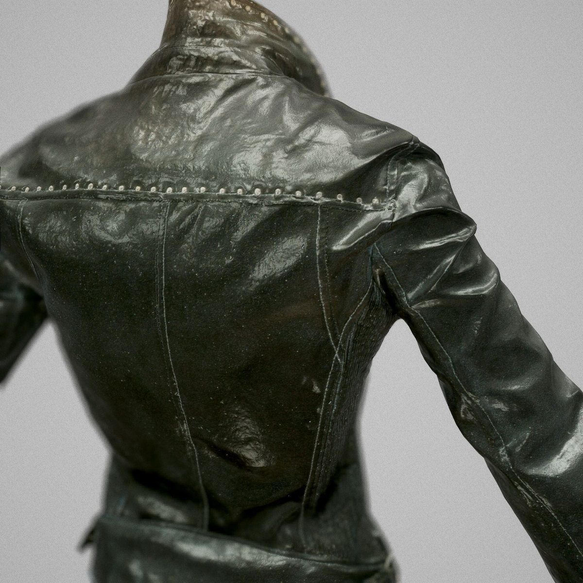 Black Leather Girl Clothing Low-poly  3D model