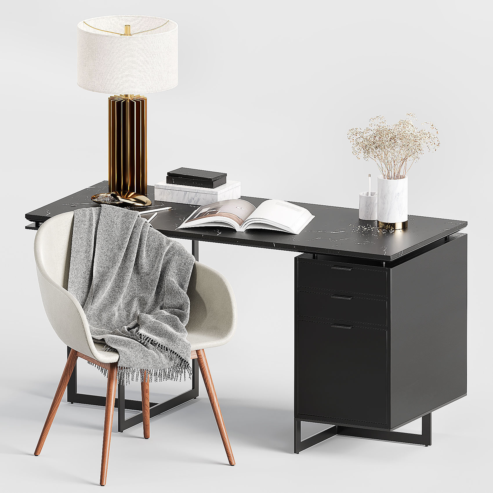 CB2 Office set 3D model CGTrader