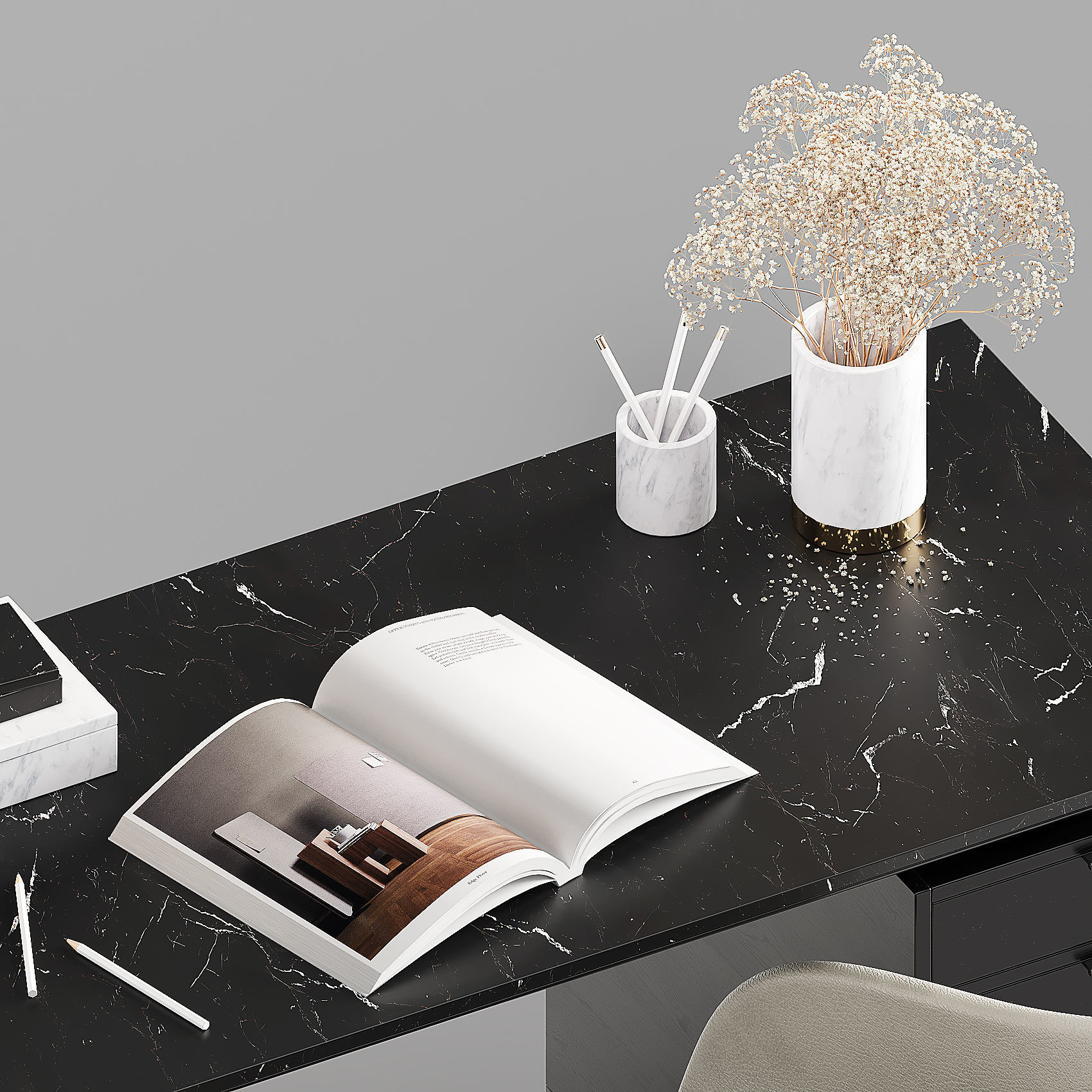 CB2 Office set 3D model CGTrader