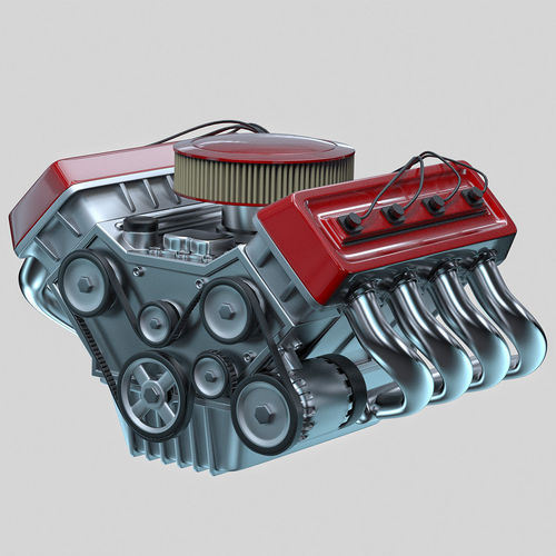 Car engine Animated | 3D model