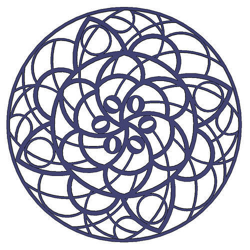 Mandala circular design 3D model 3D printable | CGTrader
