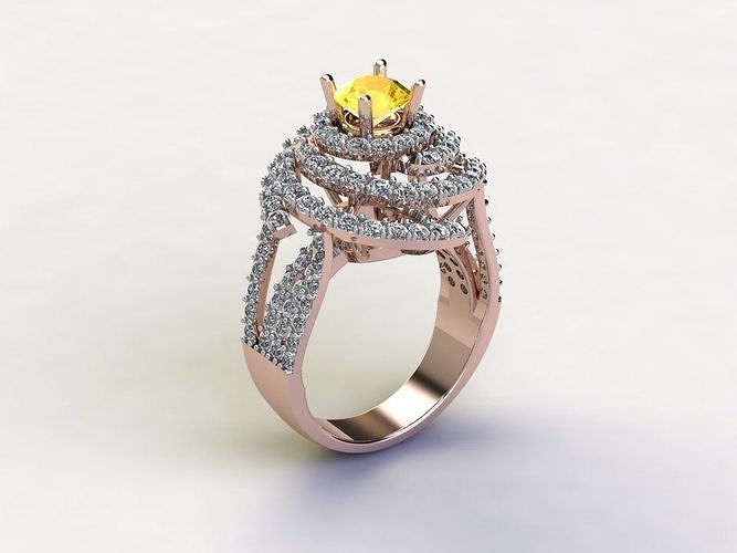 R219 new solitaire ring cad file free 3D model | CGTrader