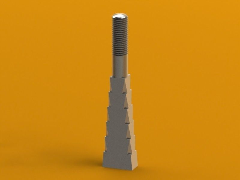 Rag foundation bolt free 3D model CGTrader