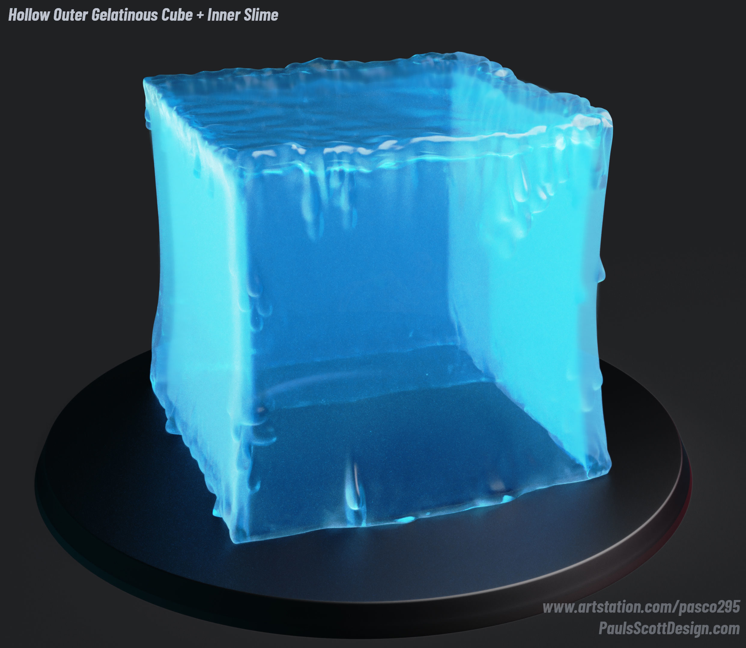 Gelatinous Cube Customisable 3D model 3D printable CGTrader